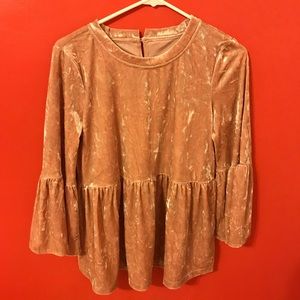 Velvet blush top